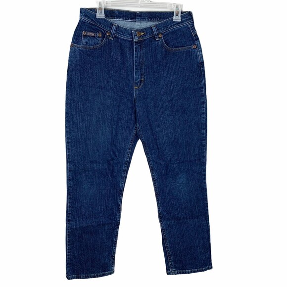Denim Riders Jeans Women 10P Straight Leg  High Waist Medium Wash Cotton Blend - Picture 1 of 12